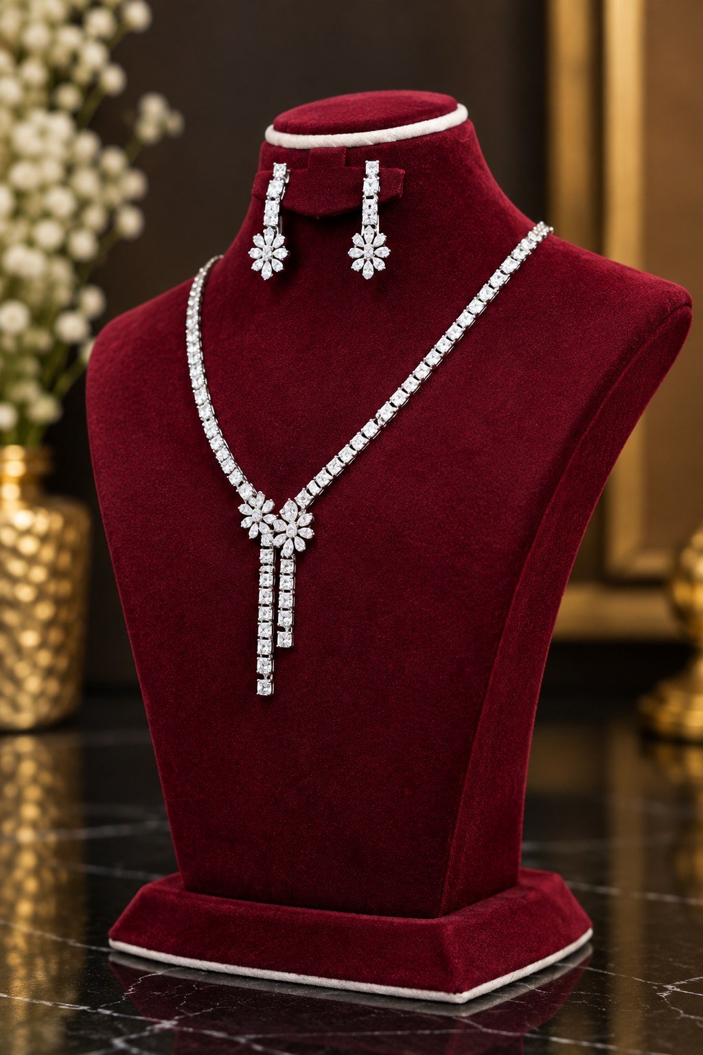 Crystal Daisy Drop Set